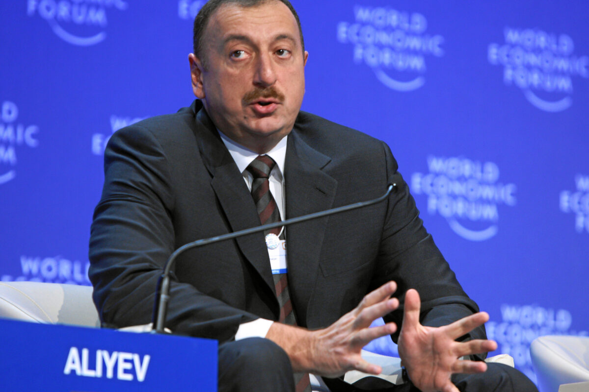 The president of Azerbaijan Ilham Aliyev.