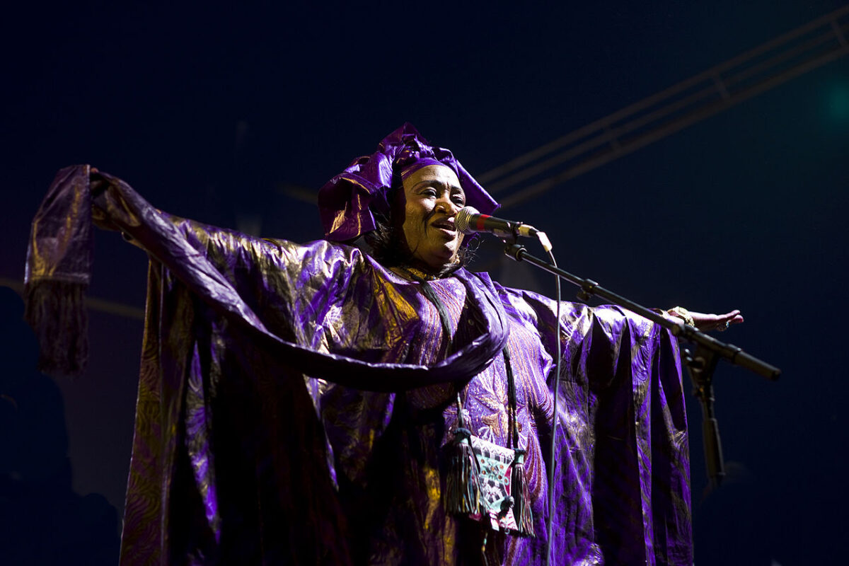 Khaira Arby at the Festival au Desert near Timbuktu, Mali.