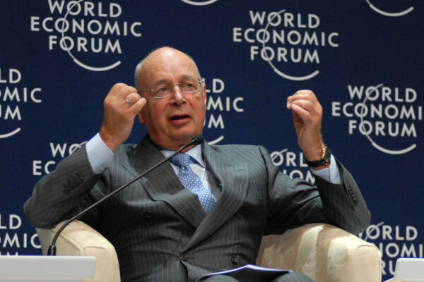 WEF Chief Klaus Schwab makes a point.