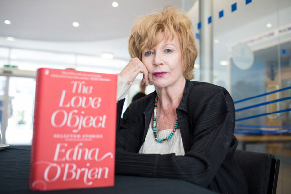 Irish author Edna O’Brien at a book signing in Wales 2013.