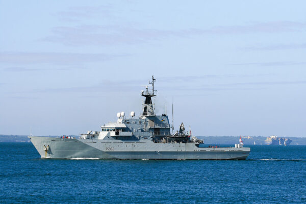 UK patrol ship in the Channel.