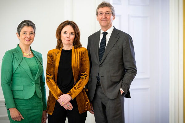 The team at Autoriteit Persoonsgegevens, the Dutch Data Protection Authority: (from the left) vice-chairperson Monique Verdier, board member Katja Mur, and chairperson Aleid Wolfsen.