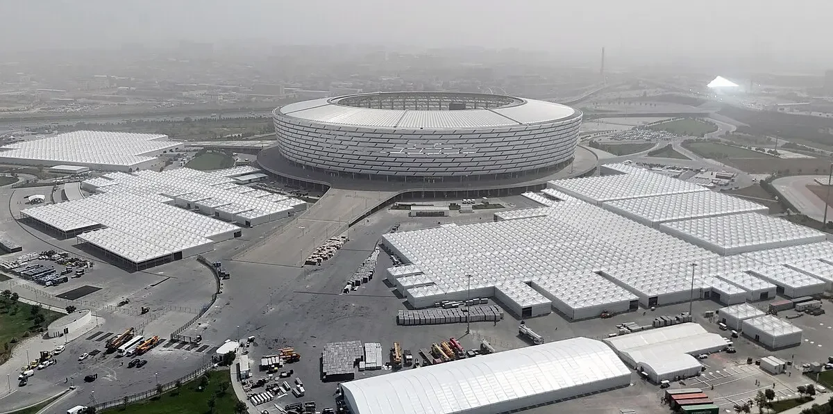 The Olympic Stadium in Baku, capital of Azerbaijan, where the COP29 event is set to take place.