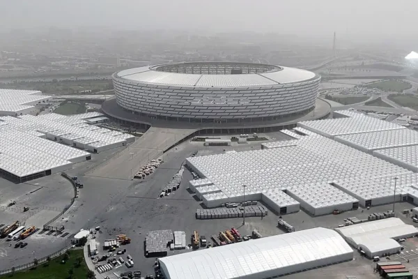 The Olympic Stadium in Baku, capital of Azerbaijan, where the COP29 event is set to take place.